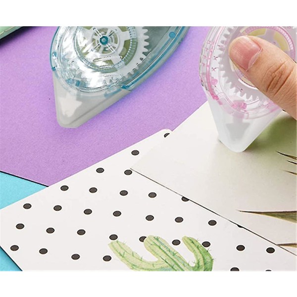 2 kpl Liimapyöriä, Pysyvä Liima Teippi Kaksoispuolinen Scrapbooking-juoksuteippi