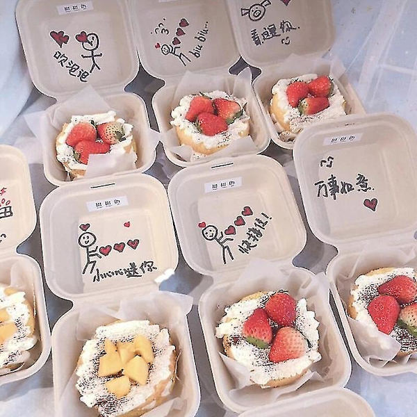10-20st Engångs Bento Matbehållare Dessert Skål
