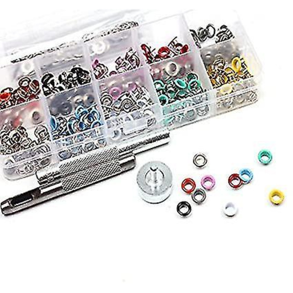 300 st 3/16 tum 10 färger DIY-öglor i metall