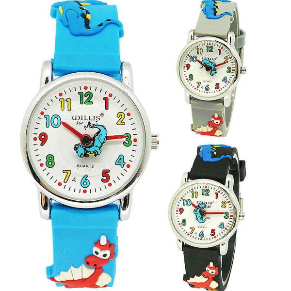 Ny 3d Cartoon Dinosaur Watch Söt Watch Plast Watch Blue