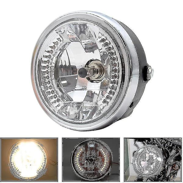 Motorsykkel Modifisert Retro Frontlys 8 Tommer Angel Ring Frontlys