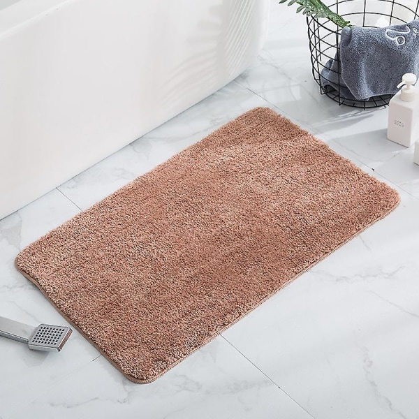 Badeværelsesmåtte Antislip Bademåtte Til Badeværelse Vandabsorberende Blød Mikrofiber Lusket Bademåtte Watermelon pink 40*60CM