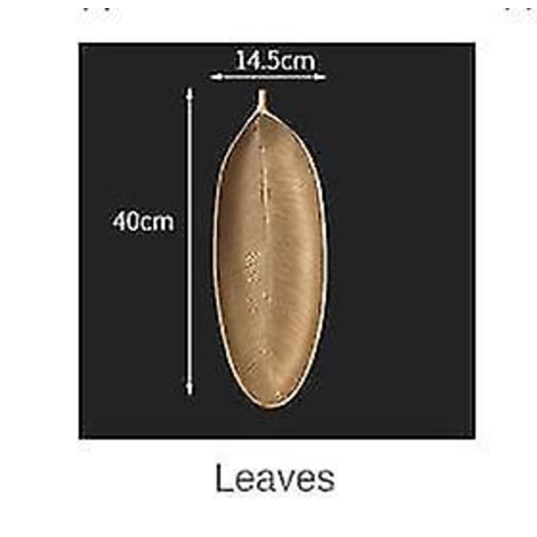 Nordic Gold Leaf Tallerken Smykker Palle Frugt Snack Fad