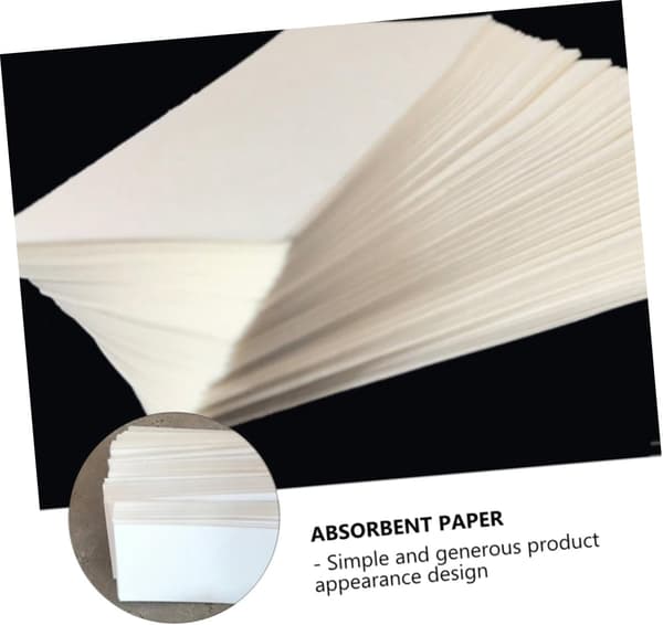 Vattenabsorberande papper 800 ark (8 förpackningar x 100) Laboratorieabsorberande papper rektangulära ark
