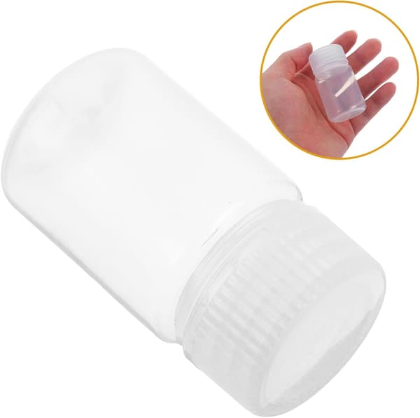 6 st 30 ml laboratoriereagensflaskor med lock, PP-material högtemperaturbeständigt prov