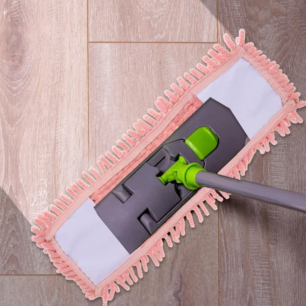 Chenille Moppehoved Letvægts Nem Udskiftning Pink Flad Moppepude