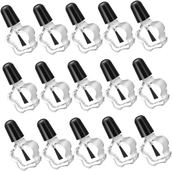 20 st 5 ml stjärnformade nagellacksflaskor i glas Lätta påfyllningsbara spillsäkra behållare