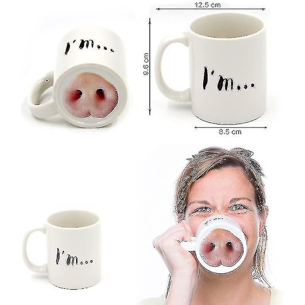 Sød Pink Grisenæse Keramik Kop Kaffe Kop Te Mælk Drikkekopper Som Sjov Og Unik Gave Til Jul Eller Fødselsdag-yuhao
