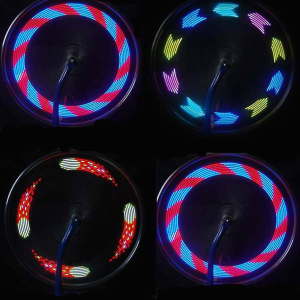 14 LED 30 fuldfarve mønstre cykeleger hjul lys