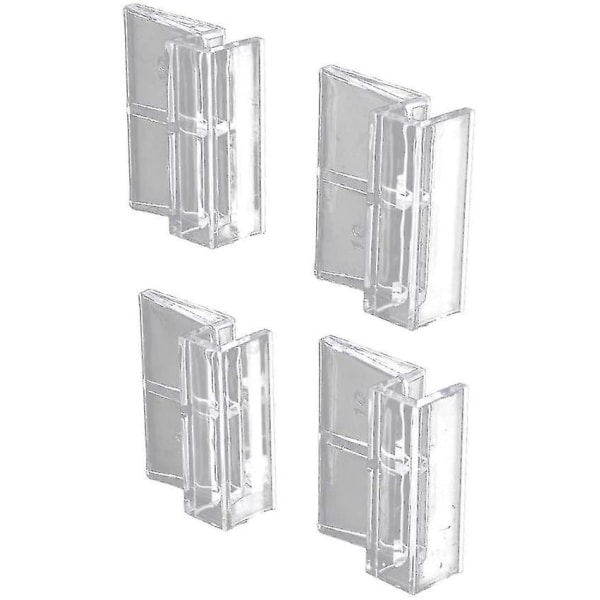 4 stk. Klar Plastik Akvarium Fiskedam Låg Glas Klips Holder