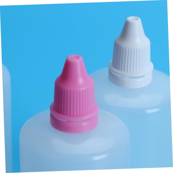 10 st 100 ml klämbara droppflaskor med tratt läckagesäkra plastbehållare för
