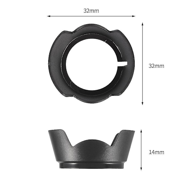 Plastskygg för DJI Mavic-kameraobjektiv (vanlig version, svart)