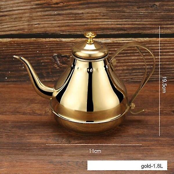 1,8l Kaffemaskine Presse Mini Rustfrit Stål Langmundet Pot