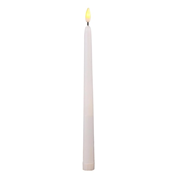 Set med 6 LED Flameless Ivory Wax Taper Candles