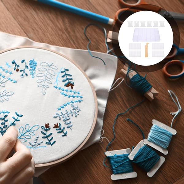 Broderitråd Organizerboks for Bruddmotstand med 36 Flyttbare Rom Sysett