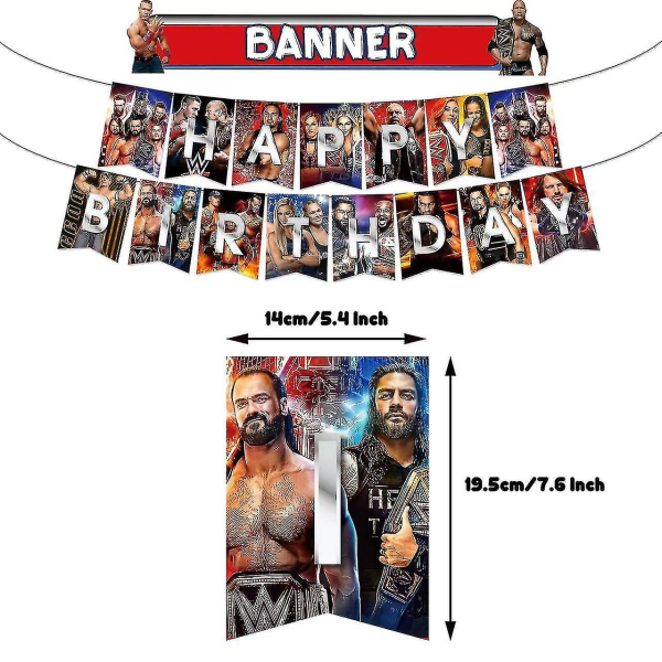 Wwe tema fødselsdagsfest forsyninger Wrestling fest sæt papir krans banner kage topper balloner til voksne fødselsdag favoriserer fest høj kvalitet