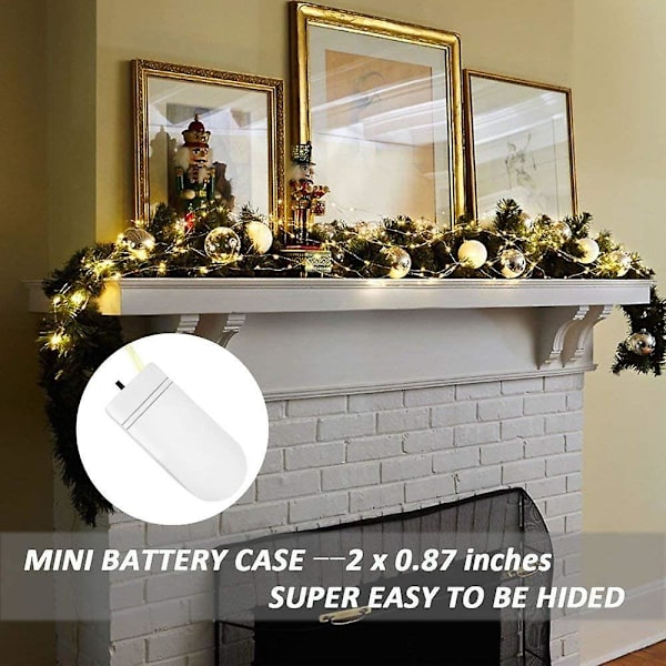 20-pack Batteridrivna Fe-Ljus, 3.3ft 10 LED Mini Vattentäta Fe-Ljussträngar Silvertråd