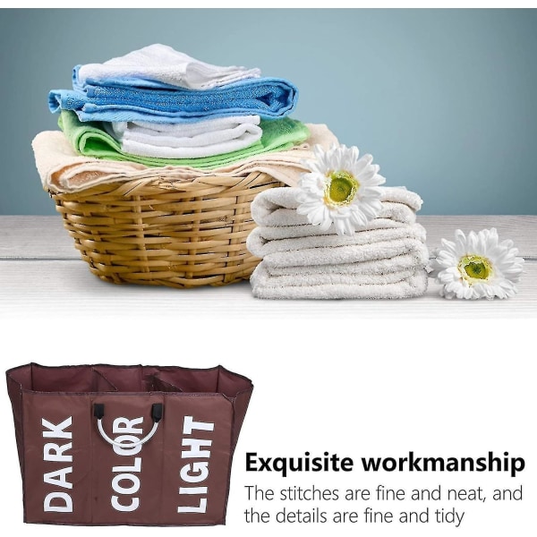 Tvättkorg Hushållshopfällbar vattentät klädförvaringspåse med kaffehandtag i aluminium 6,4x11,8x19,3in