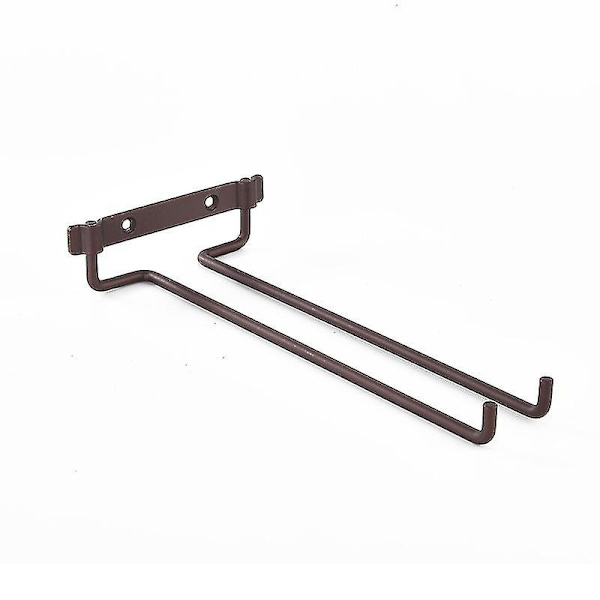 Vinglasställ, Enkelrad Kromfinish Järn Glashållare Väggmonterat Vinglasställ Kök Hem Bar Hyllor Dekoration (1 st, Bronsfärg)