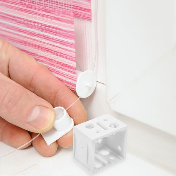 6 stk. persienneboksefester 1 tomme hvite ABS persiennefester