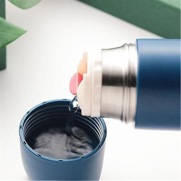 500 ml vakuum thermal mugg flaska i rostfritt stål blå