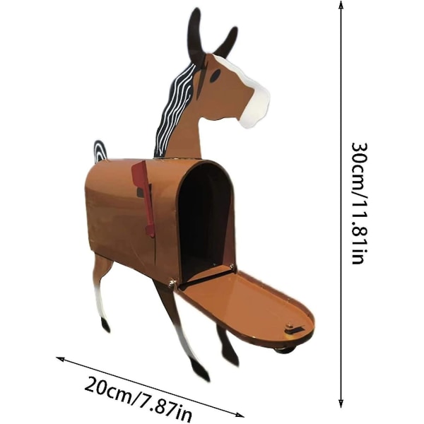 Ny Unik Häst Ko Kyckling Brevlåda, Moderna Brevlådor Kreativ Personlig Brevlåda För Trädgårdsgård Dekoration, Present Till Hästgård Eller Hästälskare Horse
