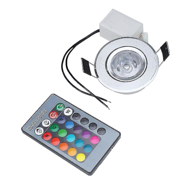 3W RGB LED Nedfelt Taklampe Spotlight Downlight