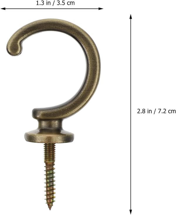 2 stk. gardinholdere i zinklegering til vægmontering, klassisk elegant moderne stil