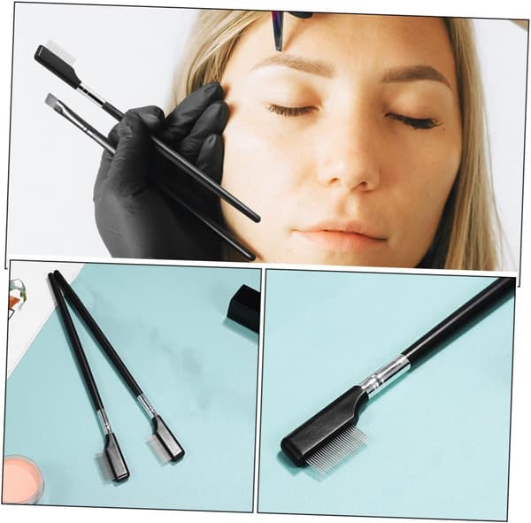 4 stk. øjenvippekam Mascara Kam Vippeseparator Børste Rustfrit Stål Øjenvippebørste Vippeseparator