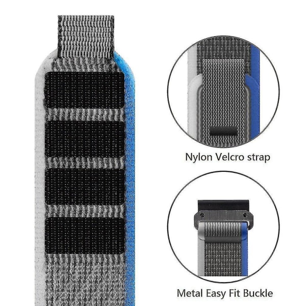For Garmin Forerunner 965/955/945/935 22mm Klokkerem Trail Loop Justerbar Nylon Håndleddsreim - Gul