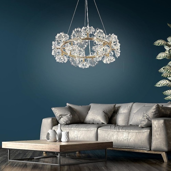20 Pærer 70cm Lysekrone Metal Elektroplettet Traditionel