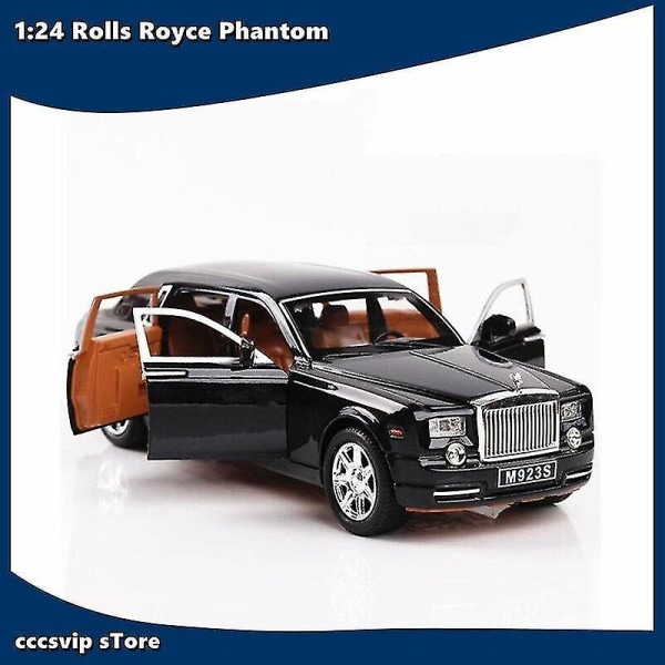 1:24 Rolls Royce Phantom Metal Legetøj Legetøj Legetøj Udstøbning og Legetøj  Bil Børnebil Model Legetøj (sort) e864 | Fyndiq