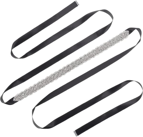 Strass Brudbälte Glänsande Bröllopsmidjebälte för Aftonklänning Elegant Band för Bröllopsklänning för Brudsjal
