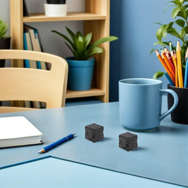 5 stk. sorte firkantede vulkanske sten aromaterapi diffusere 3x3x3 cm
