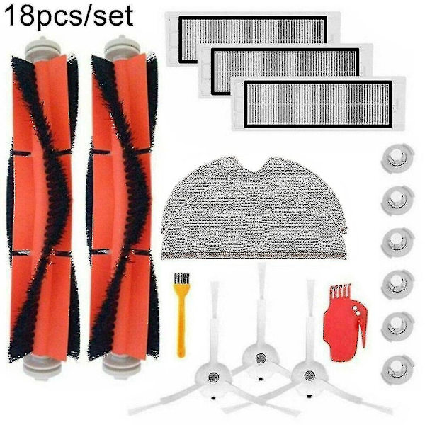 18 deler Xiaomi Roborock S6 S60 S65 S5 Max T6 støvsugerdeler
