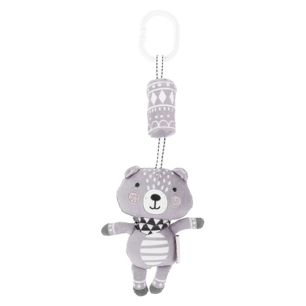 1pc Early Education Bear Stroller Doll Baby Toy Rattle Toy Baby Carriage Pendant