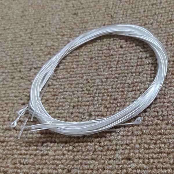 10-pack gitarr nylonsträngar folkgitarr ersättningssträngar vit nylonkärna elektropläterad