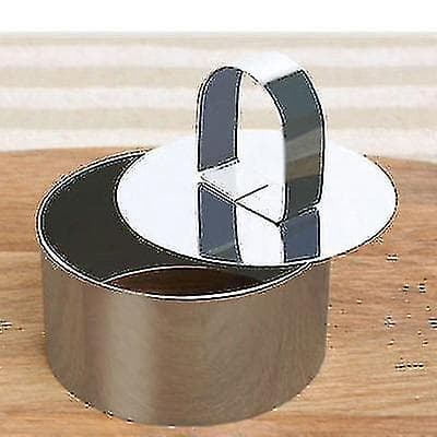 Kageforme Ringe Dessert Mousse Form Rustfrit Stål Med Trykknap Til Dessertfremstilling (5 stk)