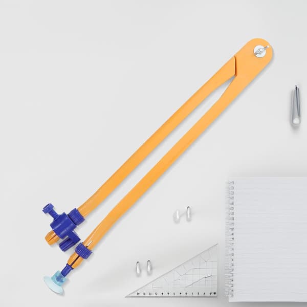 Tegnekompass for skolebruk, multifunksjonelt matematikk-kompassverktøy i plast