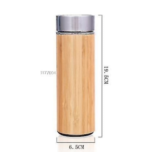 350 ml bambus rustfri vakuumkop te infusionssi