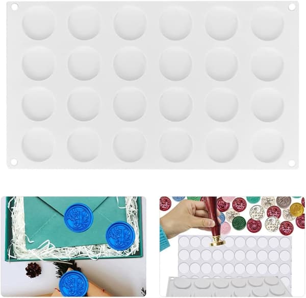 Silikonmatte for voksforsegling, formstempling, kreative håndverk, hjemmeinnredningsprosjekter