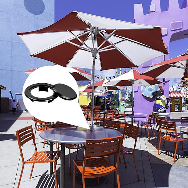 Bordparasol Plastik Hulring, Bordhulkapsler, Terrassebord Tapbeskytter, Til Haveparasol (sort 42 Mm)