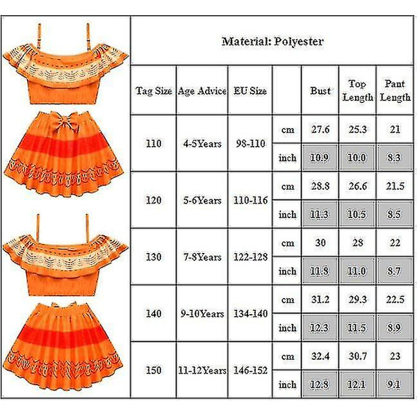 Barn Encanto Pepa Baddräkt Kostym Flickor Baddräkt Rynkad Outfit Badkläder 9-10 Years