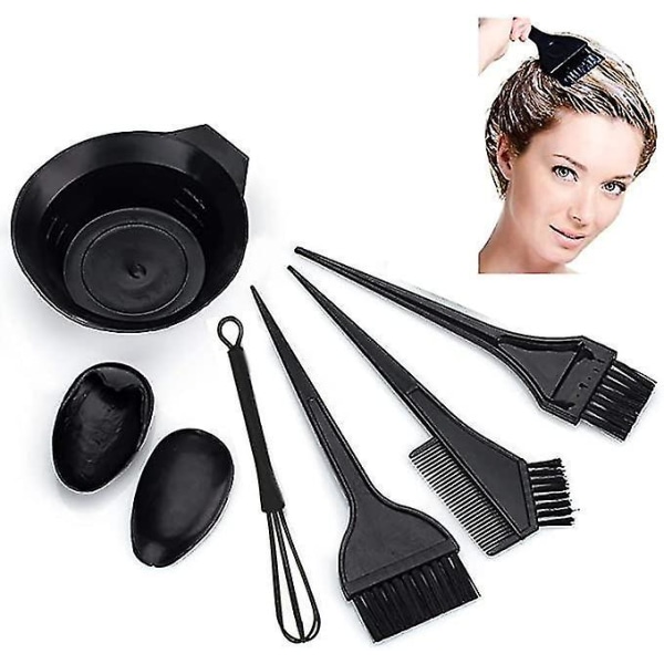 7 kpl Salon Hair Dye Tool Set Harja Kulho Hiusten värjäys