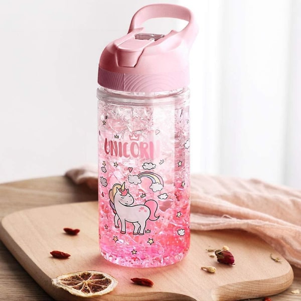 Unicorn vattenflaskor för flickor, söta flickor vattenflaskor för skolan, flickor vattenflaska rosa