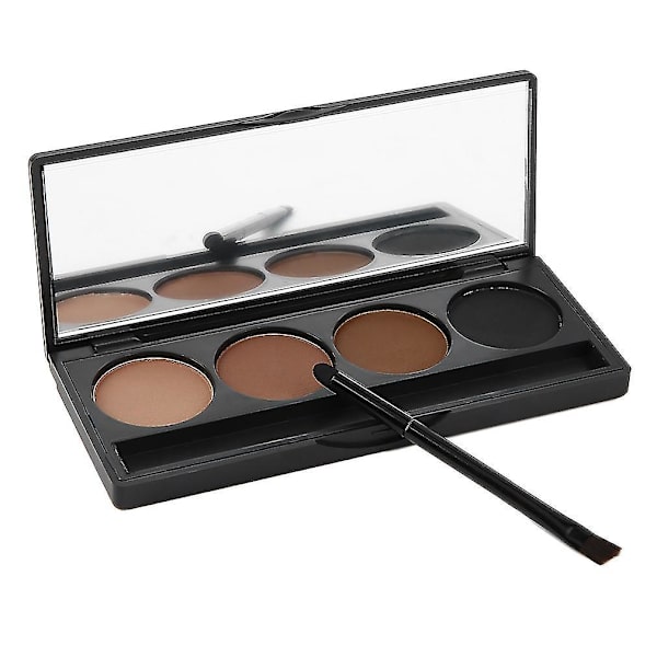 Ny 4 Farvet Øjenbryn Kagepulver Palette Langvarig