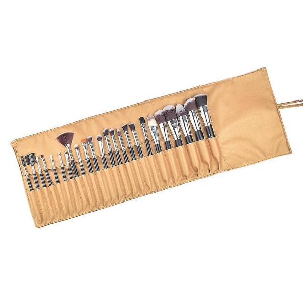 24-delad Professionell Makeupborste Set med Trähandtag