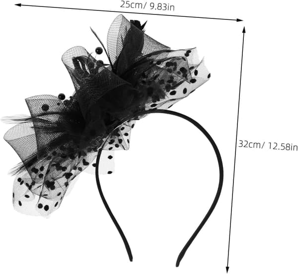 Fascinator Pannebånd for Kvinner Brude Mesh Hodeplagg Blomsterpannebånd