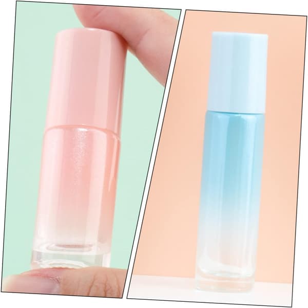 6st Parfymflaska Eterisk Olja Rollerflaskor Bärbara Glas Påfyllningsbara Parfymroller för Reseoljor