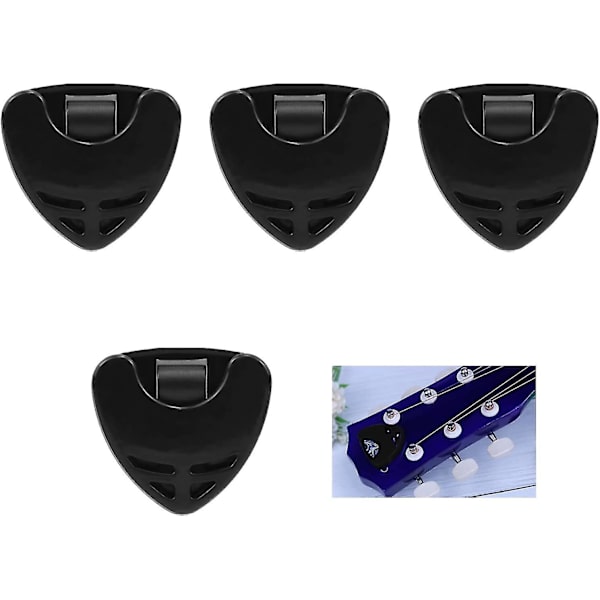 Hjerteformede Gitarplekterklips Gitarplekterholdere Selvklebende Gitarplekterholderklemmer
